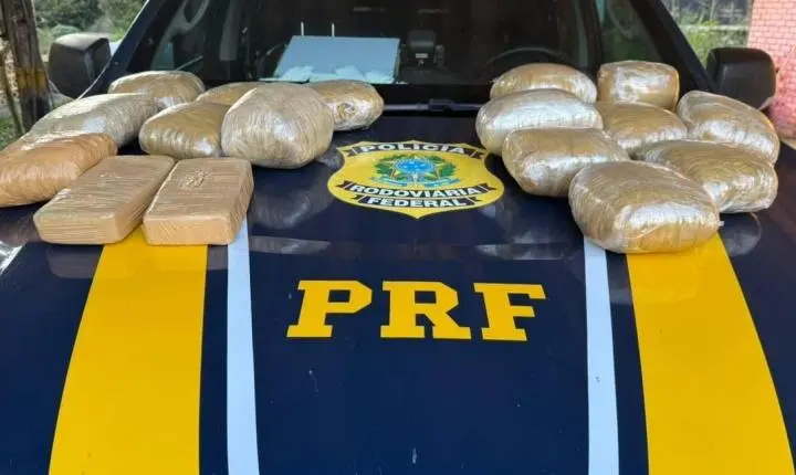 PRF apreende drogas transportadas em motocicleta na BR-364 em Porto Velho